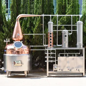 Machine de distillerie d'alcool plat de gin de 300 litres avec fonction brochette