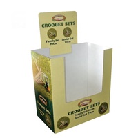 Présentoir de poubelles en carton ondulé moderne rond/carré bacs de stockage pop-up pour grains de café pour supermarché café