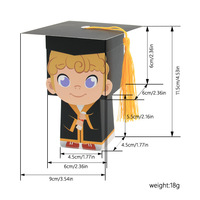 Hot Sale Cartoon Boy Girl Geschenk box Abschluss dekoration Candy Boxes Bachelor Hat Schokoladen geschenke für Herzlichen Glückwunsch Grad Feier