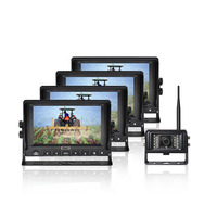 Aplicación de equipo agrícola Agrícola Sistema de monitor de cámara de respaldo de camión inalámbrico digital de 7 pulgadas