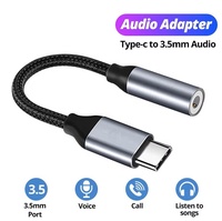 Câble adaptateur audio numérique USB Type C 3.5mm femelle Câble jack stéréo tressé en nylon mâle Adaptateurs de casque 3.5mm Connecteurs