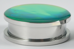 الفولاذ الجراحي الأخضر فلاش فيلم لامع جوهرة مقاييس سد نفق المتوسع أقراط جميلة ثقب الأذن 6-25 - Product Image 3