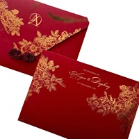 Cartes d'invitation de mariage bordeaux en papier sulfate de luxe, impression personnalisée, élégantes invitations de mariage pour cérémonie et fête
