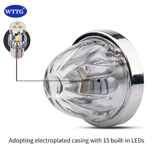 Nieuwe vrachtwagen aanhangerlamp LED licht glas watermeloen design Star Duty kiepwagen carrosserie rood amber heldere lens DC12V/24V universeel - Product Image 4