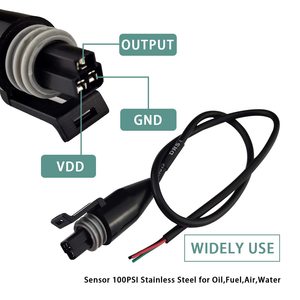 เซ็นเซอร์วัดแรงดัน Flylin 100Psi เกลียว 1/8Npt สแตนเลส สำหรับน้ำมันเชื้อเพลิง อากาศ น้ำ - Product Image 5