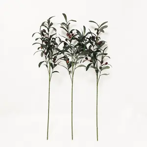78cm fabbrica di fiori e piante artificiali rami di foglie di ulivo per la decorazione della tavola di nozze in casa albero di foglie d'ulivo finto