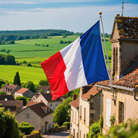 Drapeau français en polyester de qualité supérieure, 90x150cm, couleurs vives, résistant à la décoloration, drapeau national pour décoration intérieure et extérieure, événements sportifs