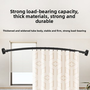 Tringle <span class=keywords><strong>de</strong></span> <span class=keywords><strong>Douche</strong></span> Courbe Télescopique en Acier Inoxydable en Forme <span class=keywords><strong>de</strong></span> U, Réglable, Sans Perçage, à Tension, pour Salle <span class=keywords><strong>de</strong></span> Bain et Cabine <span class=keywords><strong>de</strong></span> <span class=keywords><strong>Douche</strong></span> - Product Image 3