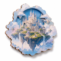 Aimants de réfrigérateur personnalisés en MDF 3D avec illustration Isekai, découpés au laser multicouche
