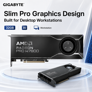 Carte graphique Radeon PRO W7800 AI TOP 32 Go GDDR6 pour station de travail, jeux vidéo, 512 bits, 4xDP DisplayPort pour PC, chipset AMD - Product Image 4