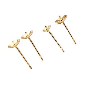 Hoge Kwaliteit Groothandel 4Mm Hoofd Hardware Oorbellen Gevonden Onderdelen Parel Cup Klauwen Oorbel Post Voor Sieraden Productie - Product Image 5