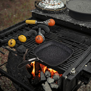 Multi-Functional Eco-Friendly Aluminum Square Cooker <strong>Grill</strong> <strong>Pan</strong> Non-Stick with Induction Bottom Smokeless Gas <strong>Grill</strong> - Product Image 5