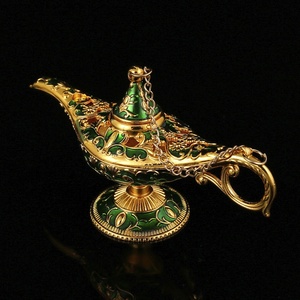 Lámpara Mágica de Aladino, Lámpara de los Deseos Rusa, Lámpara de Metal de Fantasía, Estilo del Sudeste Asiático, Decoración para Sala de Estar, Adorno Artesanal - Product Image 2