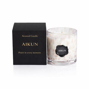 Vela aromática de cera de soja natural AIKUN con aroma a flor de naranjo y vainilla cremosa para recuerdos de boda al por mayor - Product Image 3