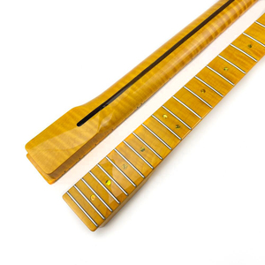 12 İnç Kaplan Alevi Akçaağaç Vintage Renkli 22 Perdeli Elektro Gitar Sapı TL Gitar Sapı Akçaağaç Klavyeli - Product Image 1