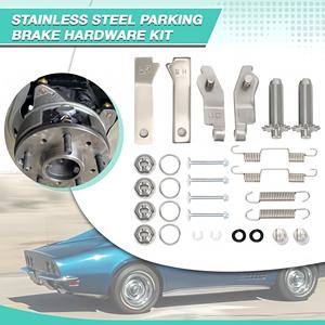 Kit de quincaillerie de frein de stationnement arrière en acier inoxydable Outils de ressort de frein de stationnement compatibles avec Chevy Corvette C2 <span class=keywords><strong>C3</strong></span> LH & RH 1965-1982 - Product Image 5