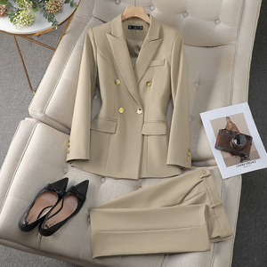 Set di abiti da pendolare professionale di fascia alta per il tempo libero per donne primavera autunno dea giacca a ventaglio nuovo temperamento lavoro occasioni formali - Product Image 1