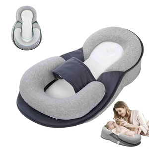 Almohada de <span class=keywords><strong>Cuna</strong></span> Multifuncional <span class=keywords><strong>para</strong></span> Bebés, Relleno de Espuma Antibacteriana, Material de Poliéster/Algodón, <span class=keywords><strong>para</strong></span> Alimentación con Biberón - Product Image 2