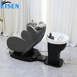 Kisen Fauteuil de lavage de luxe avec massage, lit de spa capillaire, unité de lavage de dos personnalisée pour salon, douche cascade en option - Product Image 6