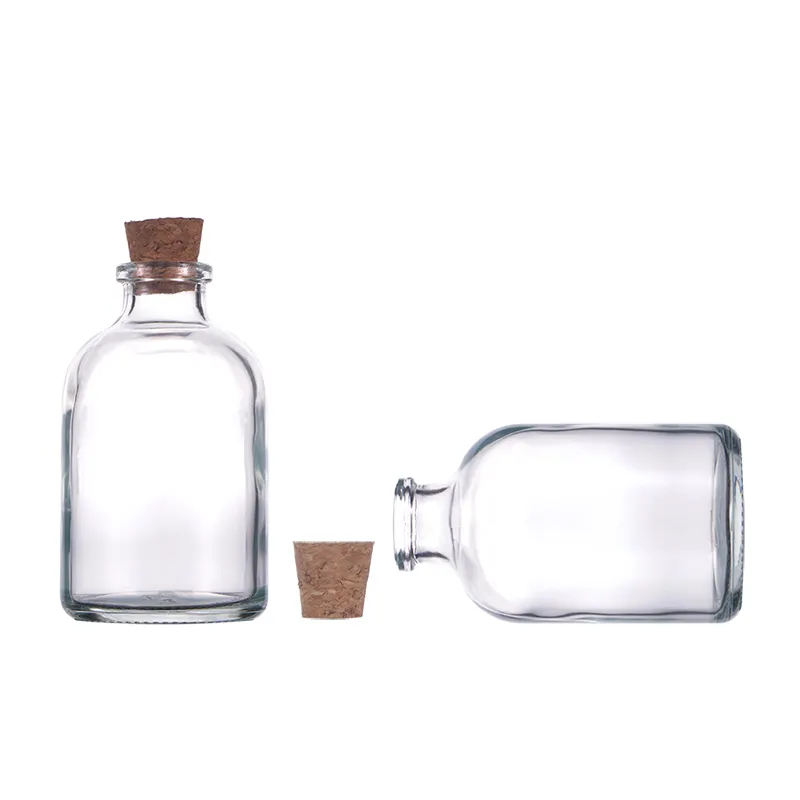 50mlミニガラスボトル結婚式の誕生日パーティーのガラス瓶用のコルクストッパー付きの透明な漂流ウィッシングボトル