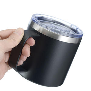 Tasses de voyage minimalistes en acier inoxydable de 14 oz, mugs à café classiques, vaso termico de 12 oz pour la bière, le vin, le camping, les fêtes, tasses en céramique - Product Image 4