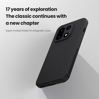 Étui de téléphone magnétique Nillkin Super Frosted Shield Pro pour OnePlus 13 / 15, coque arrière rigide en PC mat avec cadre souple antichoc