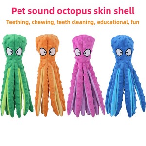 Nouveaux jouets couineurs pour chien, poulpe sans rembourrage, jouets en peluche froissée, jouets à mâcher durables et interactifs pour animaux de compagnie - Product Image 4