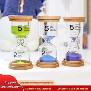 <span class=keywords><strong>Sablier</strong></span> en bois moderne fait à la main, options de 1/3/5/10/15/20/30 <span class=keywords><strong>minutes</strong></span>, écologique pour le bureau/la décoration/l'apprentissage des enfants - Product Image 2