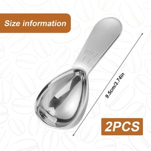Cuchara Medidora de Polvo de Acero Inoxidable 430, 30ml 15ml, Moderna, para Granos de Café, Harina y Repostería, en Oferta - Product Image 2