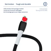 Pd27W/65W kabel Data pengisi daya, kepang cepat jaket nilon 3A untuk ponsel Apple dan Android 5V3A kabel pengisian cepat