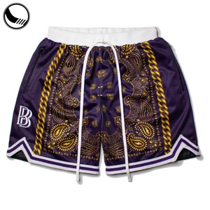 BETHERIVAL Summer <b>Men</b> Quality <b>Long</b> Orange Black Mesh Custom 90s Blue Lighting Youth Vintage Private <b>Shorts</b> - Product Image 6