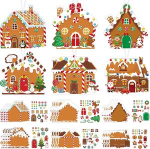 6 ensembles noël <span class=keywords><strong>pain</strong></span> <span class=keywords><strong>d</strong></span>'épice <span class=keywords><strong>maison</strong></span> <span class=keywords><strong>Kit</strong></span> carton artisanat <span class=keywords><strong>Kit</strong></span> bricolage construire fournitures pour enfants vacances jeu fête <span class=keywords><strong>d</strong></span>écoration Playtime - Product Image 5