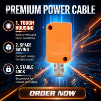 Connecteur magnétique M8 à 3 broches, type 3 fils, normalement ouvert, NPN, boîtier PBT orange, assemblage avec indicateur LED
