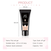 Gel UV Polygel pour Extension d'Ongles 30 ml 15 ml, Gel Acrylique de Construction Rapide pour Extension des Doigts, Marque Privée