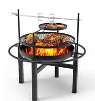 Grill multifonction réglable avec four à poulet rôti et four à grillades rotatif pour jardin familial en extérieur