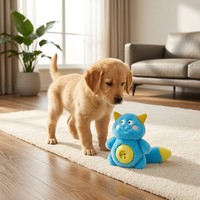 Jouet pour chien en peluche couineur Pawstar Blue Monster avec compartiment caché pour friandises, jouet à mâcher interactif, jouet durable pour animaux de compagnie, vente en gros OEM personnalisée