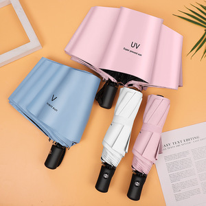 Paraguas plegable automático para lluvia, sombrilla pequeña UV personalizada, promocional, venta al por mayor, 3 pliegues - Product Image 2