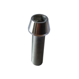 Personalização M10 <span class=keywords><strong>Titanium</strong></span> <span class=keywords><strong>Taper</strong></span> Head <span class=keywords><strong>Bolt</strong></span> <span class=keywords><strong>Titanium</strong></span> Hex <span class=keywords><strong>Socket</strong></span> Head <span class=keywords><strong>Bolt</strong></span> - Product Image 1