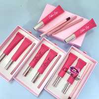 Kit de maquillage pour les lèvres 3 en 1, tête de massage en métal, gloss à lèvres hydratant brillant et ensemble de crayons à lèvres mats imperméables longue tenue professionnels
