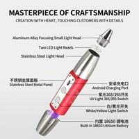 Lampe torche LED multifonctionnelle rechargeable par USB, lampe torche avec logo, lampe torche Gemologia, lampe torche pour gemmes