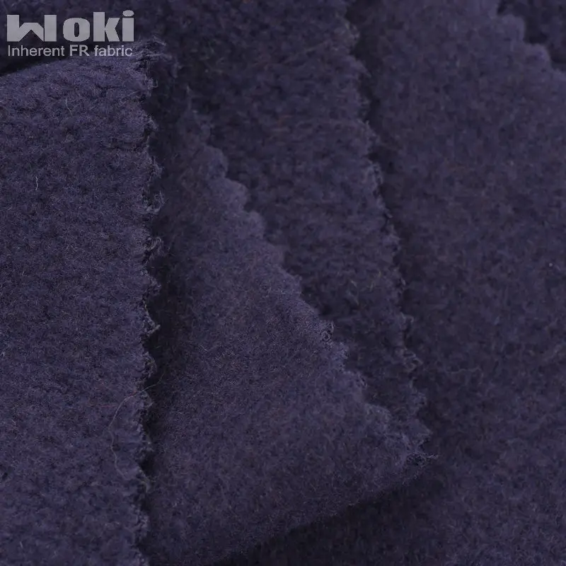 Fire Retardant Modacrylic Polar Fleece Fabric 430gsm 60%Modacrylic 38%Cotton 2%Anti-Static