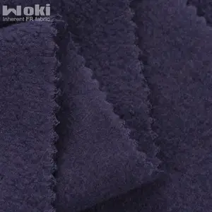 Fire Retardant Modacrylic Polar Fleece Fabric 430gsm 60%Modacrylic 38%Cotton 2%Anti-Static