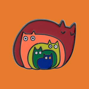 Arco Iris forma Animal Metal artesanía creativa LGBT Pin insignias solapa personalizado orgullo broche Ropa Decoración duro suave esmalte pines gato - Product Image 1