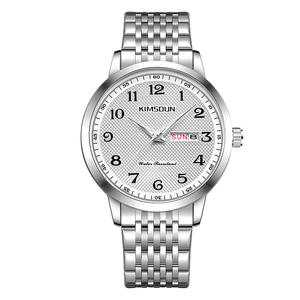 Reloj de pulsera para hombre de estilo empresarial con gran pantalla digital, correa de acero impermeable, reloj de cuarzo para personas mayores. - Product Image 4