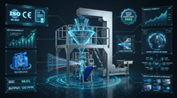 Machine d'emballage verticale entièrement automatique pour granulés, avec pesage et ensachage, pour le sucre et le riz