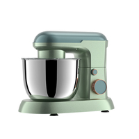 Batteur sur socle électrique bicolore multifonctionnel en acier inoxydable 4L avec bol mélangeur pour usage domestique et commercial