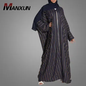 New Fashion Muslim Islam Women's Robe Dubai Robe Arab Kaftan Robe Turkey Dress Open Kimono Cardigan