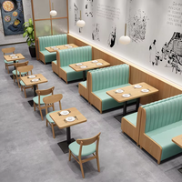 Ensemble de meubles de restaurant commercial moderne et durable avec canapé, table et chaises en mousse haute densité