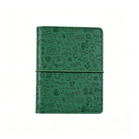Carnet de notes portable M5 Mini en cuir PU, style imprimé mignon, pages intérieures rechargeables avec bande élastique pour usage quotidien