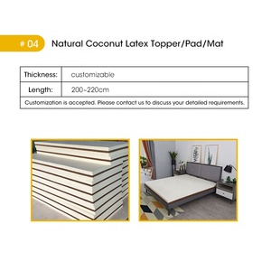 Custom Breathable Cooling Pure Rubber <strong>Mattress</strong> Sleep <strong>Bed</strong> Pad Hypoallergenic Mat Orthopedic Natural Latex Bamboo <strong>Mattress</strong> <strong>Toppers</strong> - Product Image 3